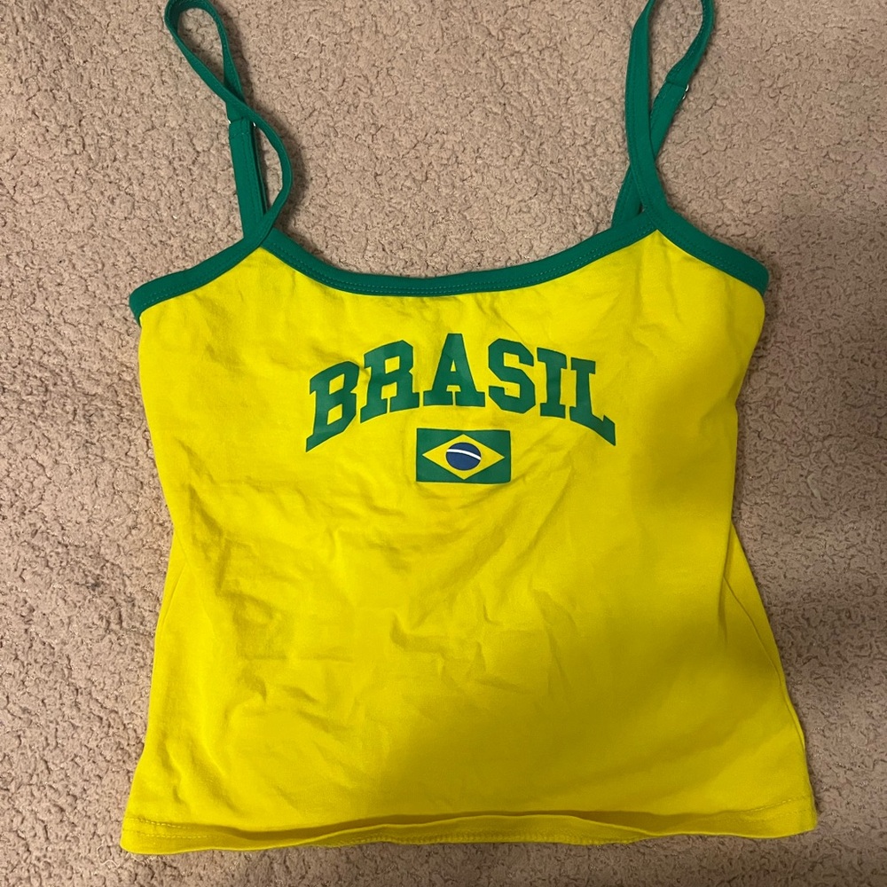 Edikted Yellow and Green Brasil Camisole